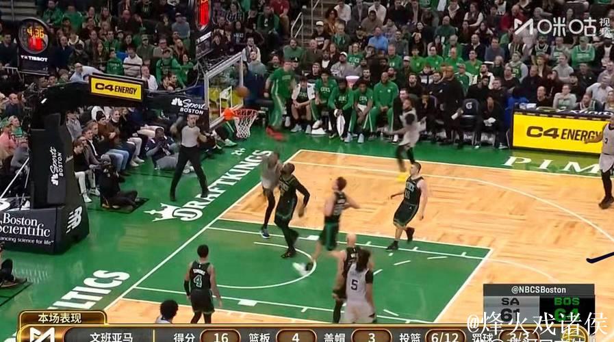 文班亚马21分布朗27分 马刺100-95险胜凯尔特人 文班亚马21分布朗27分 马刺100-95险胜凯尔特人